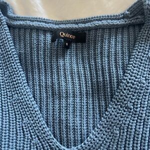 Quince Fisherman V-Neck Sweater